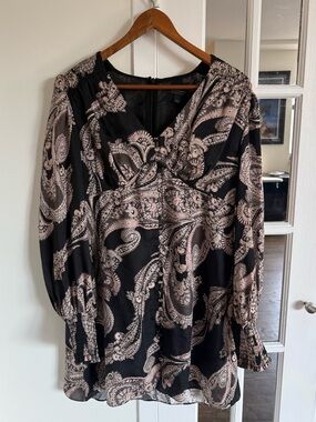 All Saints | Dresses | Nwt Allsaints Juela Sequin Striped Bowi Mini Party  Dress Black Silver Sz Large | Poshmark